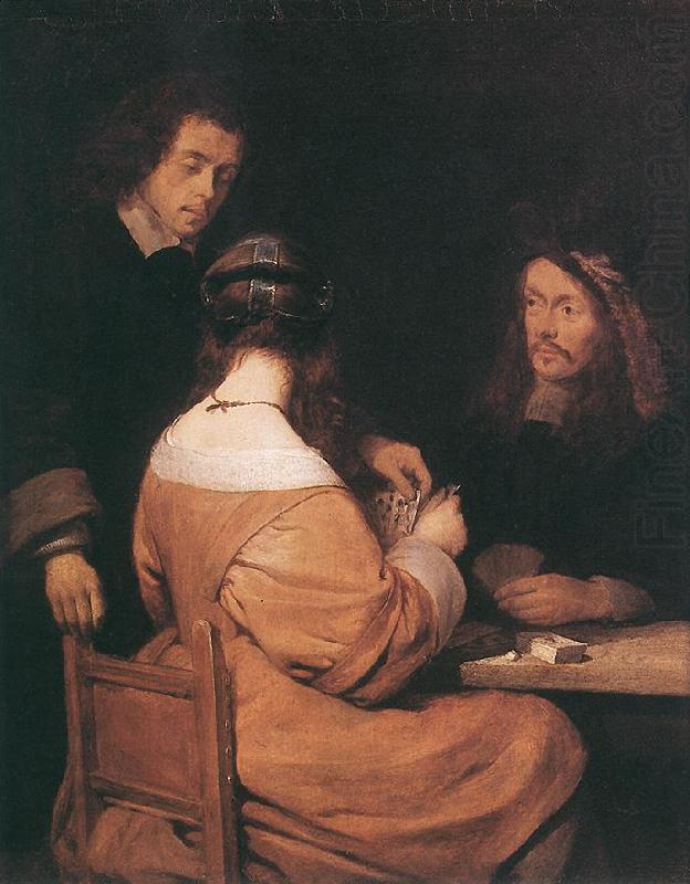 TERBORCH, Gerard Card-Players awr china oil painting image